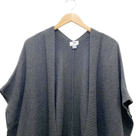Old Navy Open Front Poncho Cardigan Charcoal Gray Sweater Women’s Size XS/S - Picture 4 of 7